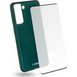 Egoboo Rubber Back Cover Σιλικόνης Πράσινο & Tempered Glass (Galaxy S21 Ultra 5G)