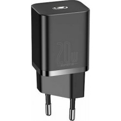 Baseus USB-C Wall Adapter 20W Μαύρο (Super Si 1C)