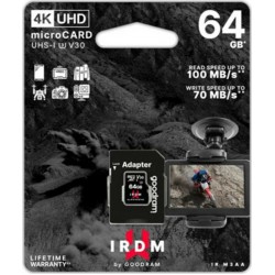 GoodRAM IRDM microSDXC 64GB U3 V30 with Adapter