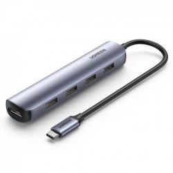 Ugreen CM417 USB-C Multifunctional Docking Station - 4x USB 3.0 / 1x HDMI Grey