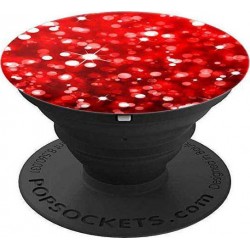 PopSockets PopGrip Swappable Κινητού Glitter Red