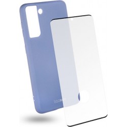 Egoboo Rubber Back Cover Σιλικόνης Μωβ & Tempered Glass (Galaxy S21 Ultra 5G)