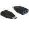 DELOCK αντάπτορας USB-C σε USB 3.1 θηλυκό 65519, 10Gbps, μαύρος