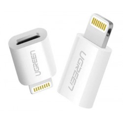 Ugreen US164 Μετατροπέας micro USB Θυληκό - Lightning Αρσενικό Λευκό (20745)