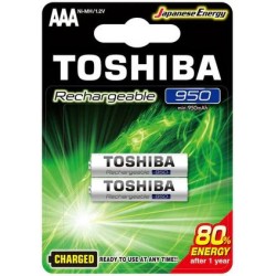 Toshiba Επαναφορτιζόμενες Μπαταρίες R03 / AAA Ni-MH 950mAh 1.2V 2τμχ (TNH-03GAE BP-2)
