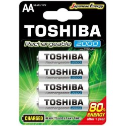 Toshiba Επαναφορτιζόμενες Μπαταρίες R06 / AA Ni-MH 2000mAh 1.2V 4τμχ  (TNH-6GME BP-4)
