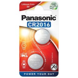 Panasonic Μπαταρίες Λιθίου Ρολογίων CR2016 3V 2τμχ (CR-2016EL/2B)