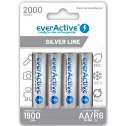 everActive Silver Line Επαναφορτιζόμενες Μπαταρίες R06 / AA Ni-MH 2000mAh 1.2V 4τμχ (EVHRL6-2000-C4)