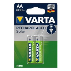 Varta Accu Solar Επαναφορτιζόμενες Μπαταρίες R06 / AA Ni-MH 800mAh 1.2V 2τμχ (56736 101 402)