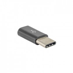 Akyga USB 2.0 Μετατροπέας USB-C Αρσενικό - micro USB-B Θυληκό Μαύρο (AK-AD-46)