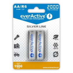 everActive Silver Line Επαναφορτιζόμενες Μπαταρίες R06 / AA Ni-MH 2000mAh 1.2V 2τμχ (EVHRL6-2000-C2)