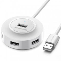 Ugreen CR106 USB 2.0 Hub 4 Θέσεω 1m Λευκό (20270)