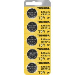 Toshiba Μπαταρίες Λιθίου Ρολογίων CR2016 3V 5τμχ (CR2016 PW BP-5)
