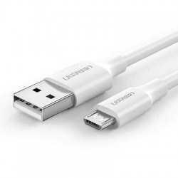 Ugreen US289 Καλώδιο USB - micro USB 2.4A 2m Λευκό (60143)