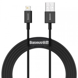 Baseus Superior Series Καλώδιο Δεδομένων Γρήγορης Φόρτισης USB - Lightning 2.4A 2m Μαύρο (CALYS-C01)