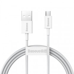 Baseus Superior Series Καλώδιο Δεδομένων Γρήγορης Φόρτισης USB - micro USB 2A 1m Λευκό (CAMYS-02)
