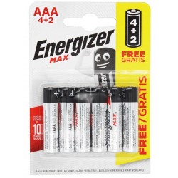 Energizer Max Αλκαλικές Μπαταρίες LR03 / AAA 6τμχ