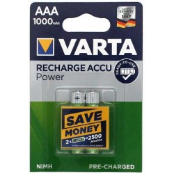 Varta Accu Power Επαναφορτιζόμενες Μπαταρίες R03 / AAA Ni-MH 1000mAh 1.2V 2τμχ (05703 301 402)