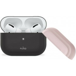 Puro Silicon Case For AirPods Pro With Additional Cap - Γκρι
