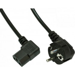 Akyga Schuko - IEC C13 Cable 3m Μαύρο (AK-PC-12A)